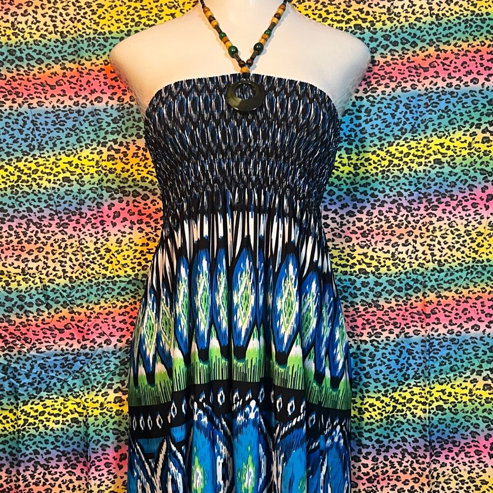 Beachy gyaru halter top with maching earrings